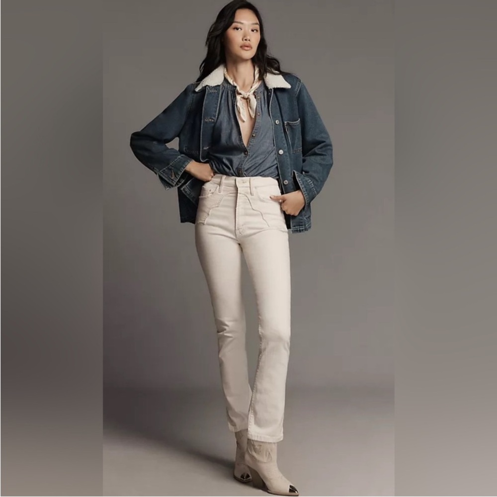 MOTHER The Buckle Bunny Rider Western Ankle Jeans